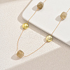 Cube Acrylic & Iron Flat Round Link Chain Long Necklaces for Women SF2895-2-4