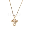 Easter Theme Brass Micro Pave Clear Cubic Zirconia Pendant Necklaces NJEW-H100-07G-1