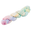 1 Skein 80% Wool 20% Acrylic Fiber Rainbow Segment Dyed Yarn OCOR-TA0003-02B-2