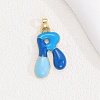 Alloy Enamel Pendants ENAM-S023-01G-R-1