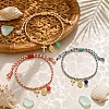 3Pcs 3 Colors Bohemian Brass Religon Cross Virgin Charm Bracelet Sets DS9557-1-2