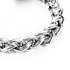 Men's Alloy Wheat Chain Bracelet BJEW-N015-006-2