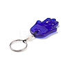 Handmade Lampwork Blue Evil Eye Keychain Key Ring KEYC-JKC00385-04-4