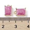 Brass Micro Pave Cubic Zirconia Charms KK-G491-31G-03-3
