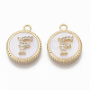 Brass Micro Pave Cubic Zirconia Pendants KK-T062-04F-NF-1