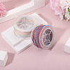 2 Rolls 2 Colors Segment Dyed Round Polyester Twisted Cords OCOR-TA0003-65C-5