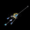 Moon & Star Alloy Hanging Ornaments HJEW-TADJ0022-3
