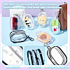 6Pcs 6 Colors Portable Travel Transparent Plastic Zipper Bags with Alloy Clasps ABAG-GA0001-29B-4
