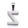 304 Stainless Steel Letter Pendants STAS-H127-Z-P-2