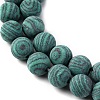 Synthetic Malachite Beads Strands G-F668-19-8mm-4