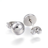 304 Stainless Steel Ear Studs EJEW-G210-01-3
