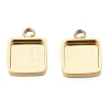 304 Stainless Steel Pendant Cabochon Component STAS-Q113-21B-G-1