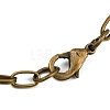 Antique Bronze Tone Iron Cable Chain Bracelet Making X-IFIN-H031-AB-3