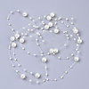 ABS Plastic Imitation Pearl Beaded Trim Garland Strand SACR-T354-01G-2