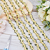 15 Yards Flower Polyester Embroidery Lace Ribbon OCOR-WH0070-77H-4