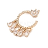 Brass Micro Pave Cubic Zirconia Pendants LS-KK-F918-01KCG-2