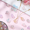 50Pcs 5 Colors Transparent Acrylic Pendants MACR-SP0002-39-4