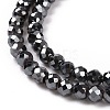 Electroplate Non-magnetic Synthetic Hematite Beads Strands G-L487-C-15-3