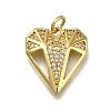 Brass Micro Pave Cubic Zirconia Pendants ZIRC-I070-025G-1