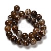 Dyed Natural Banded Agate Beads Strands G-G175-A08-01-3
