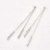 Brass Chain Tassel Big Pendants X-KK-T032-167P-2