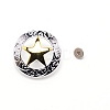 1-Hole Alloy Decorative Rivets PALLOY-WH0092-13S-1