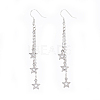 Brass Tassel Dangle Earrings X-EJEW-JE03303-1