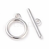Eco-friendly Brass Toggle Clasps KK-D082-14S-1