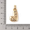 Brass Micro Pave Cubic Zirconia Pendants ZIRC-P121-01G-L-3