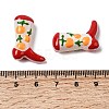 Boot Baking Paint Glass Enamel  Beads LAMP-C020-02I-3