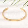 304 Stainless Steel Textured Open Cuff Bangles for Women SA-CBAC920-11G-1