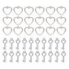 300Pcs 2 Style CCB Plastic Charms CCB-DC0001-03-1