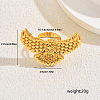 Brass Adjustable Cuff Open Rings for Women NN3965-2