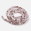 Electroplate Glass Beads Strands X-EGLA-A034-J6mm-N01-2