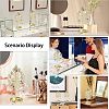 Iron Earring Display Stands with Round Tray EDIS-WH0016-018B-6