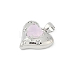 Brass Micro Pave Clear Cubic Zirconia Pendants KK-R213-13P-2