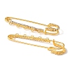 Iron Rhinestone Safety Pins Brooch Findings JEWB-E045-01C-G-2