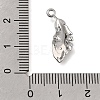 Brass Micro Pave Clear Cubic Zirconia Charms LS-KK-CBA15EE-06P-3