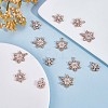 6 Pieces Snowflake Cubic Zirconia Charm Winter Christmas Charm Pendants 18K Gold Plated for Jewelry Necklace Earring Making Crafts JX410A-1