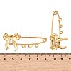 Bowknot 304 Stainless Steel Safety Pins Brooch Findings SA-CBA098D-12C-G-3