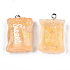 Transparent Resin Pendants X-RESI-S356-54A-03-2