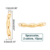 10Pcs 2 Colors 304 Stainless Steel Connector Charms STAS-UN0046-72-2
