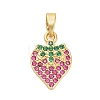 Brass Micro Pave Cubic Zirconia Pendants LS-KK-B158-02G-02-1