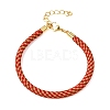 Braided Round Polyester Cord Bracelet Makings FB-CBAEDA0-01G-2