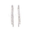 Rack Plating Brass Cubic Zirconia Earring Hooks KK-S374-05P-04-1