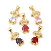 Real 16K Gold Plated Brass Micro Pave Cubic Zirconia Pendants ZIRC-L103-055G-1