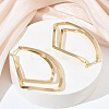 Brass Hoop Earrings for Women KK-CBA4112-08G-3