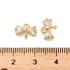 Brass Cubic Zirconia Connector Charms KK-D300-10G-3