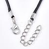 Waxed Cord Necklace Making with Iron Findings NJEW-R229-2.0mm-02-4