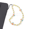 Fruits Polymer Clay & Imitated Pearl & Glass Beaded Mobile Straps HJEW-JM01641-01-3
